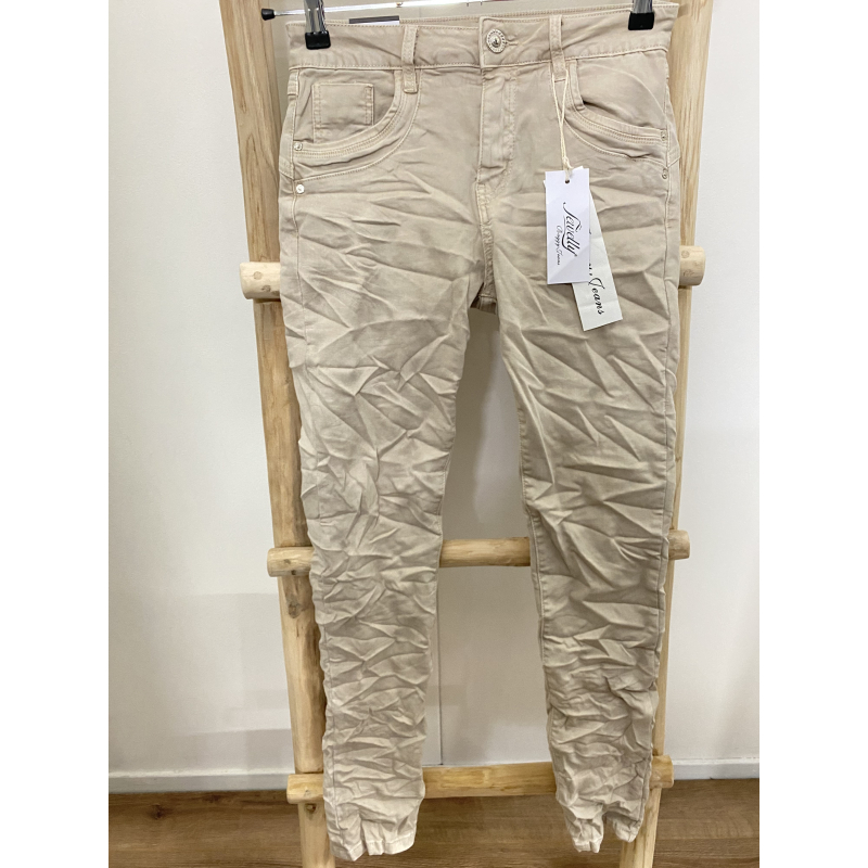 Jewelly baggy jeans zand JW22119-14