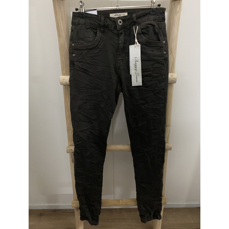 Jewelly baggy jeans bruin JW22119-7