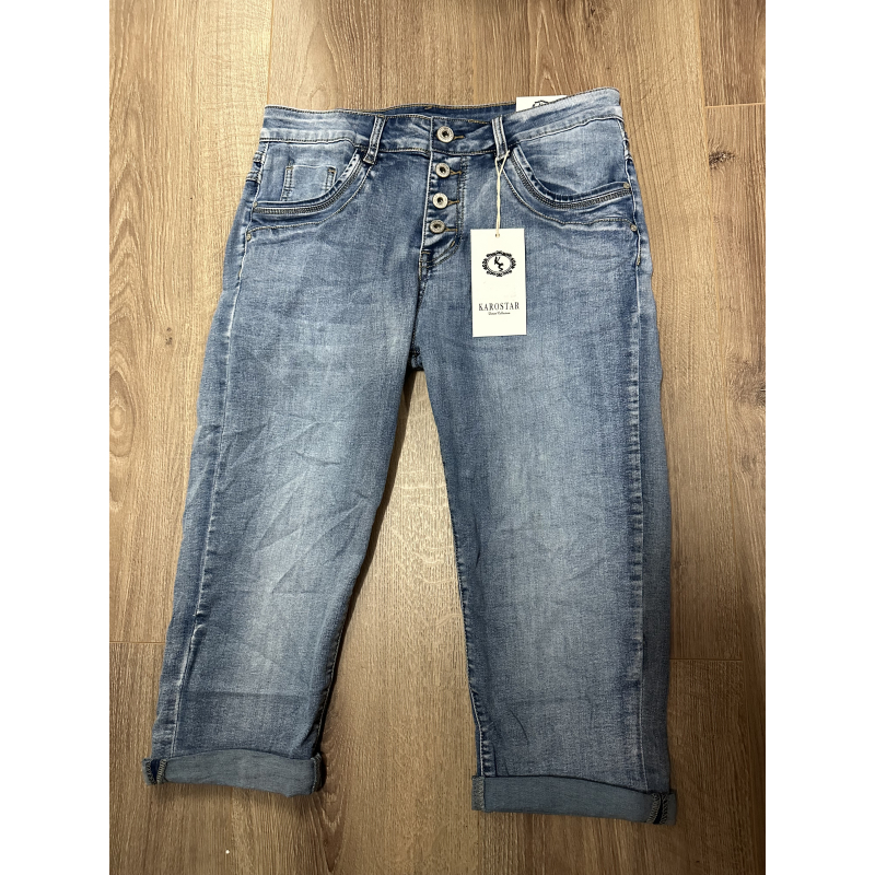 Karostar 3/4 broek denim blauw KC8066