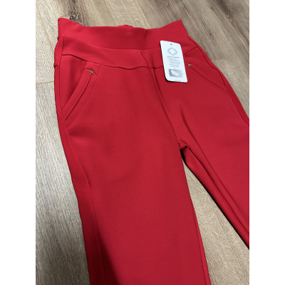 Comfy stretch broek knal rood