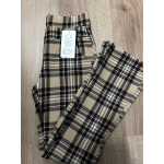 Comfy stretch broek camel streep flared R227