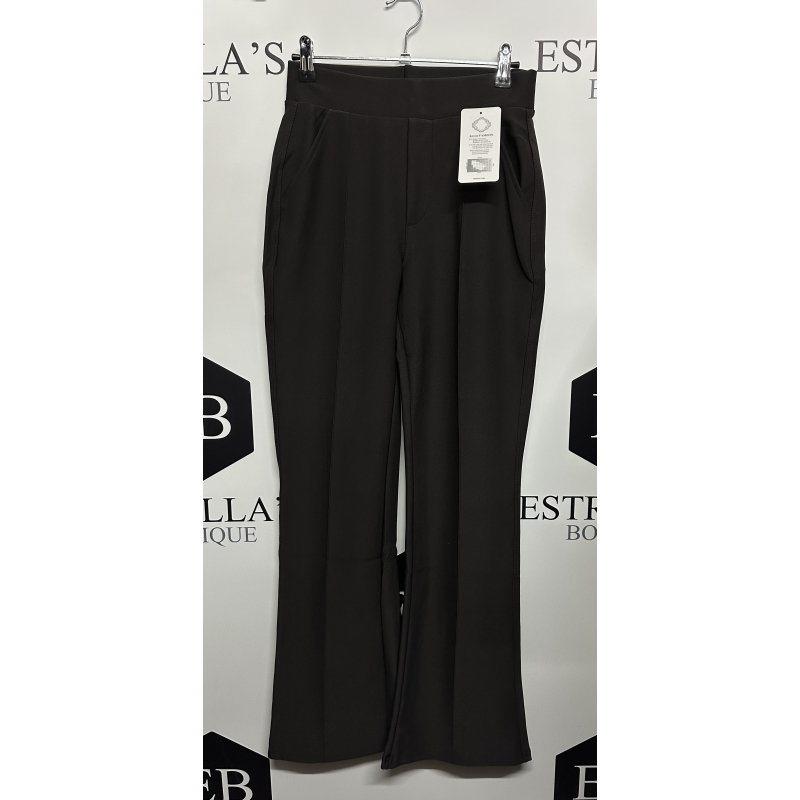 Comfy flared broek bruin R259