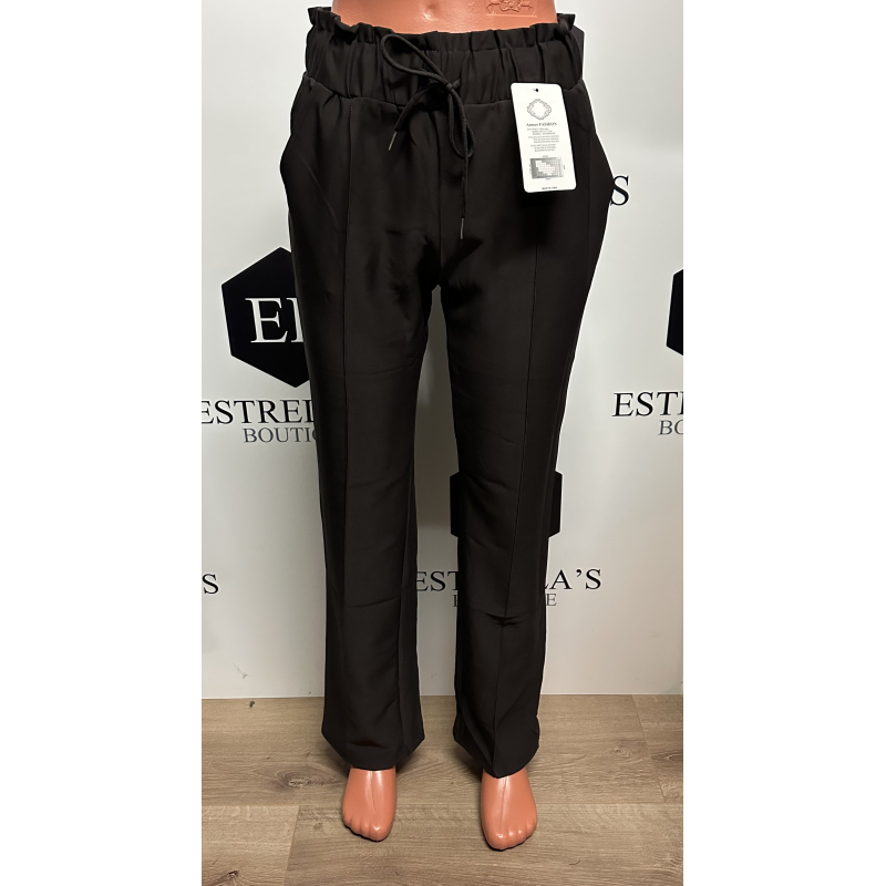 Comfy broek bruin rechte pijp R272