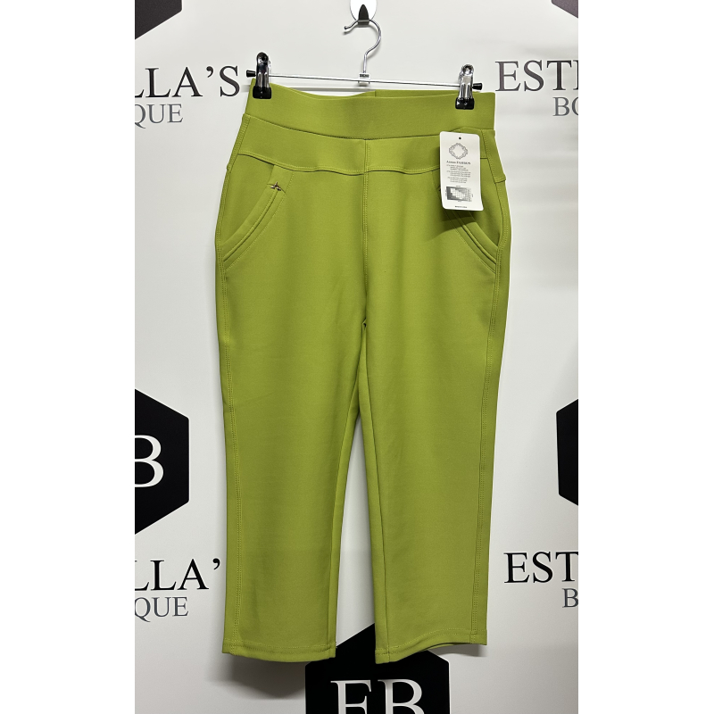 Comfy 3/4 broek Lime groen 
