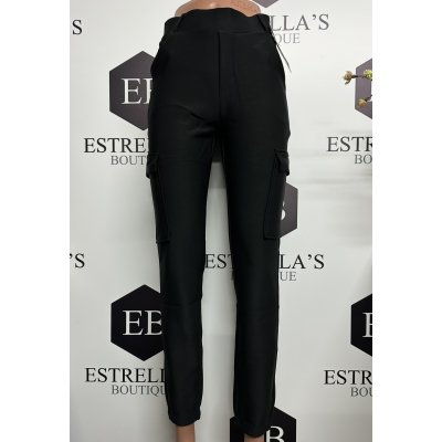 Comfy broek cargo zwart R266 Comfy broek cargo zwart R266