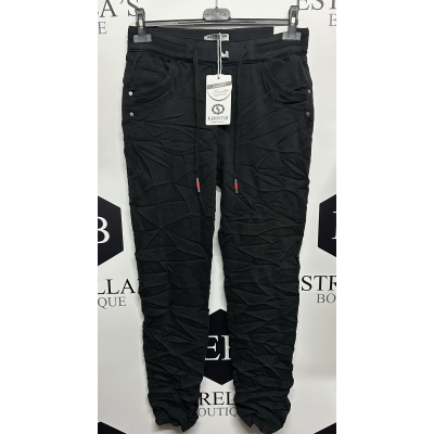 Karostar jog denim zwart K2837-1