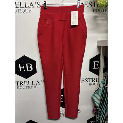 Comfy broek rood R216